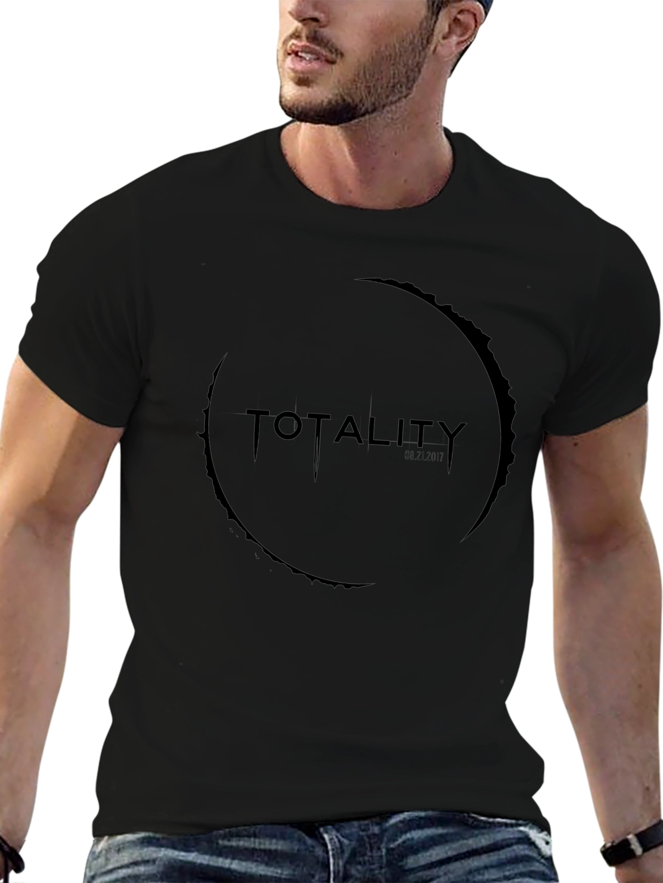 Totality Eclipse Graphic Tee - Black Cotton T-Shirt