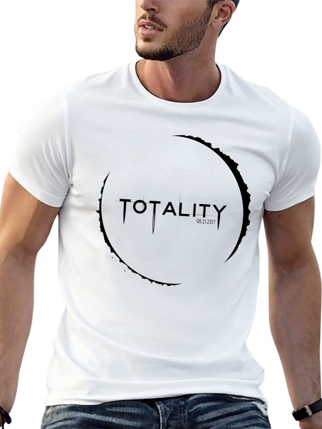 Totality Eclipse Graphic Tee - Black Cotton T-Shirt