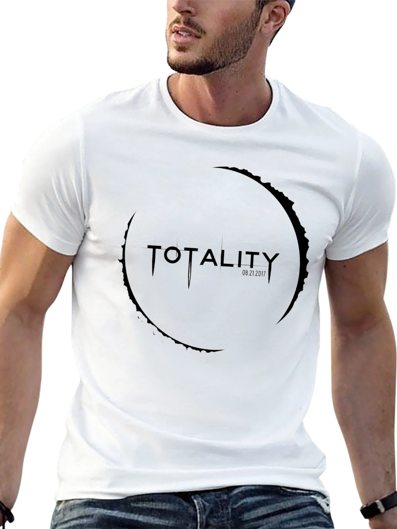 Totality Eclipse Graphic Tee - Black Cotton T-Shirt