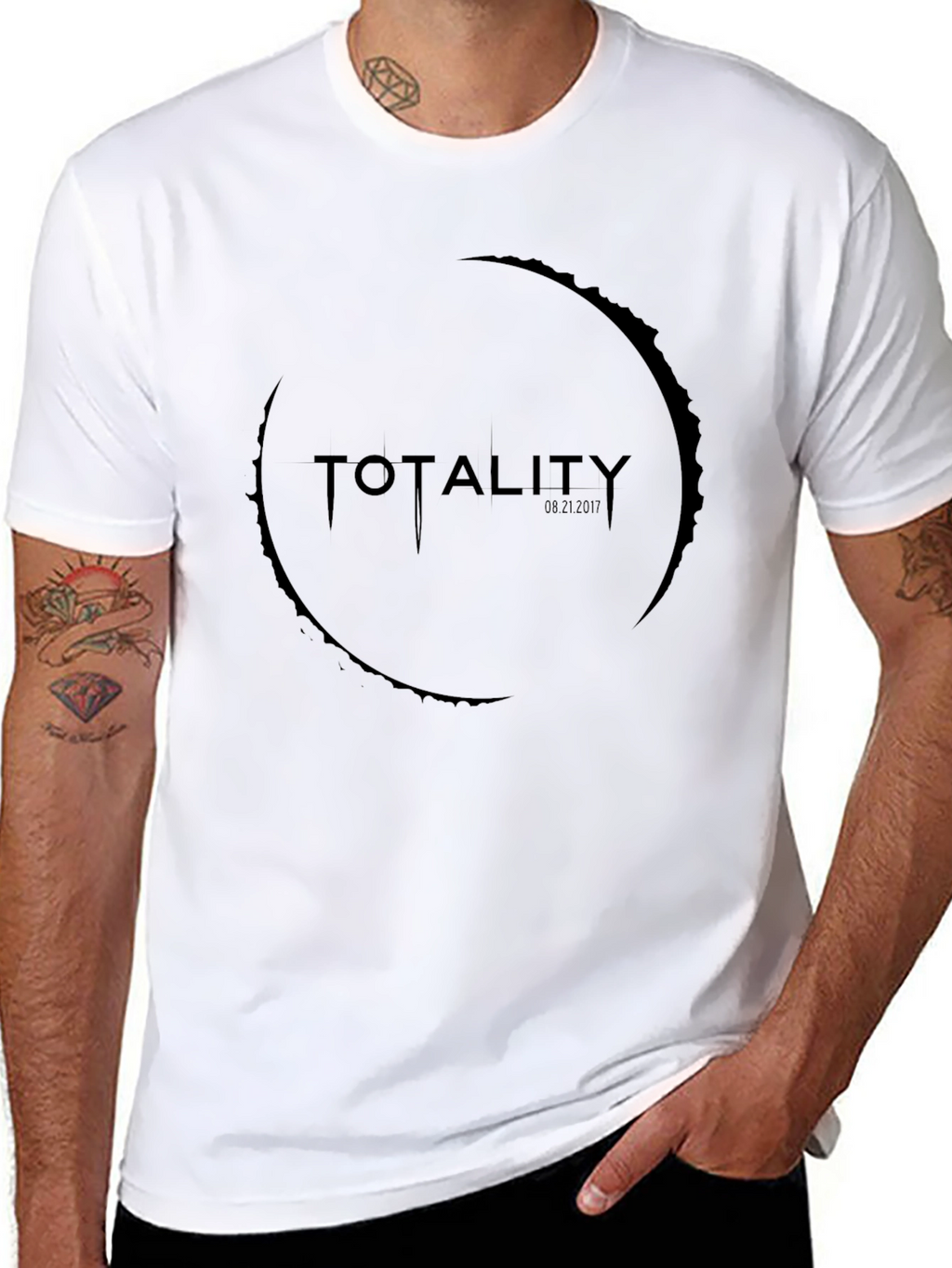 Totality Eclipse Graphic Tee - Black Cotton T-Shirt