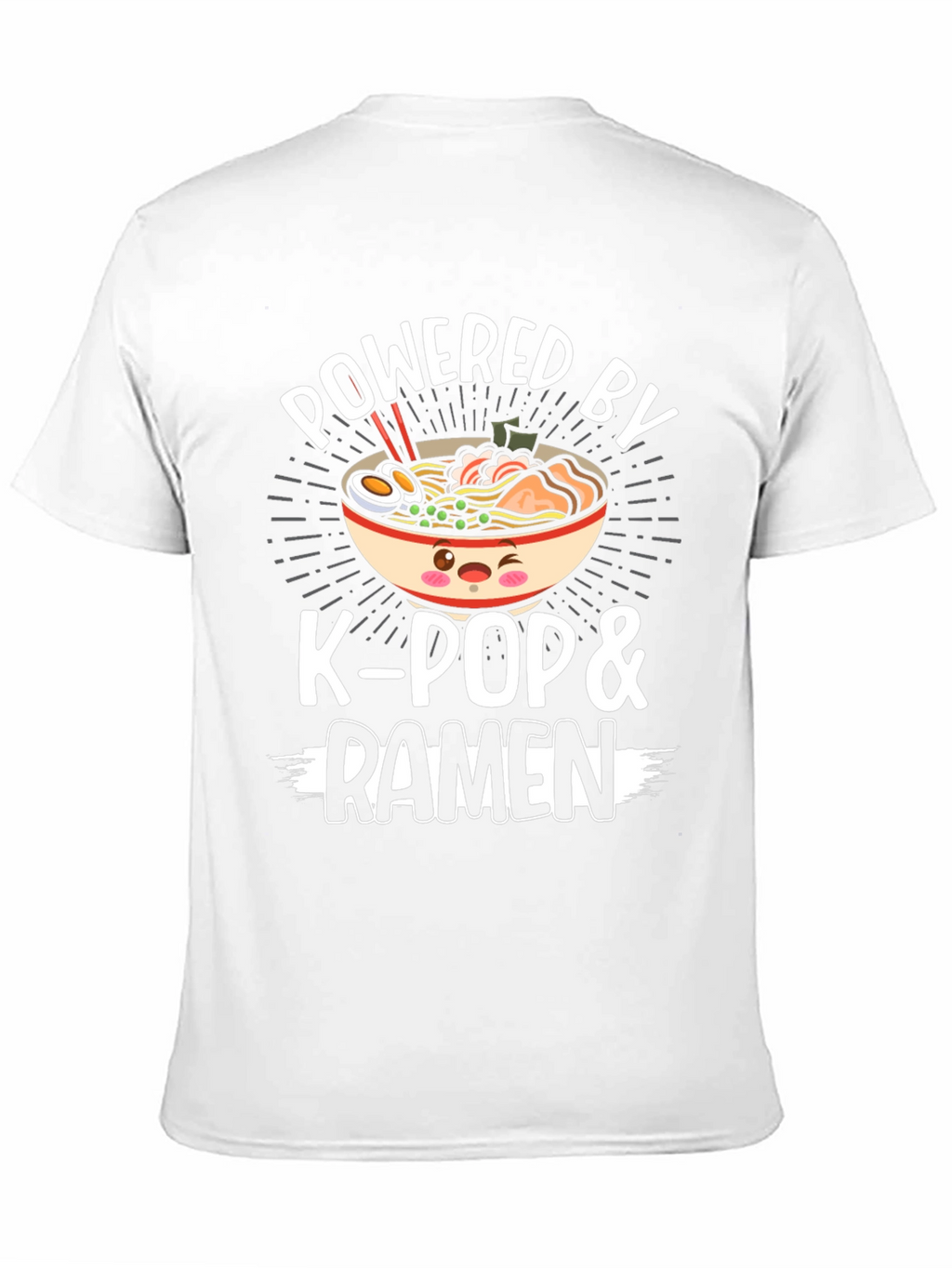 Powered by K-Pop & Ramen Black T-Shirt