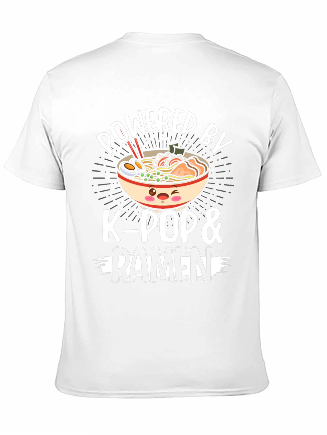 Powered by K-Pop & Ramen Black T-Shirt