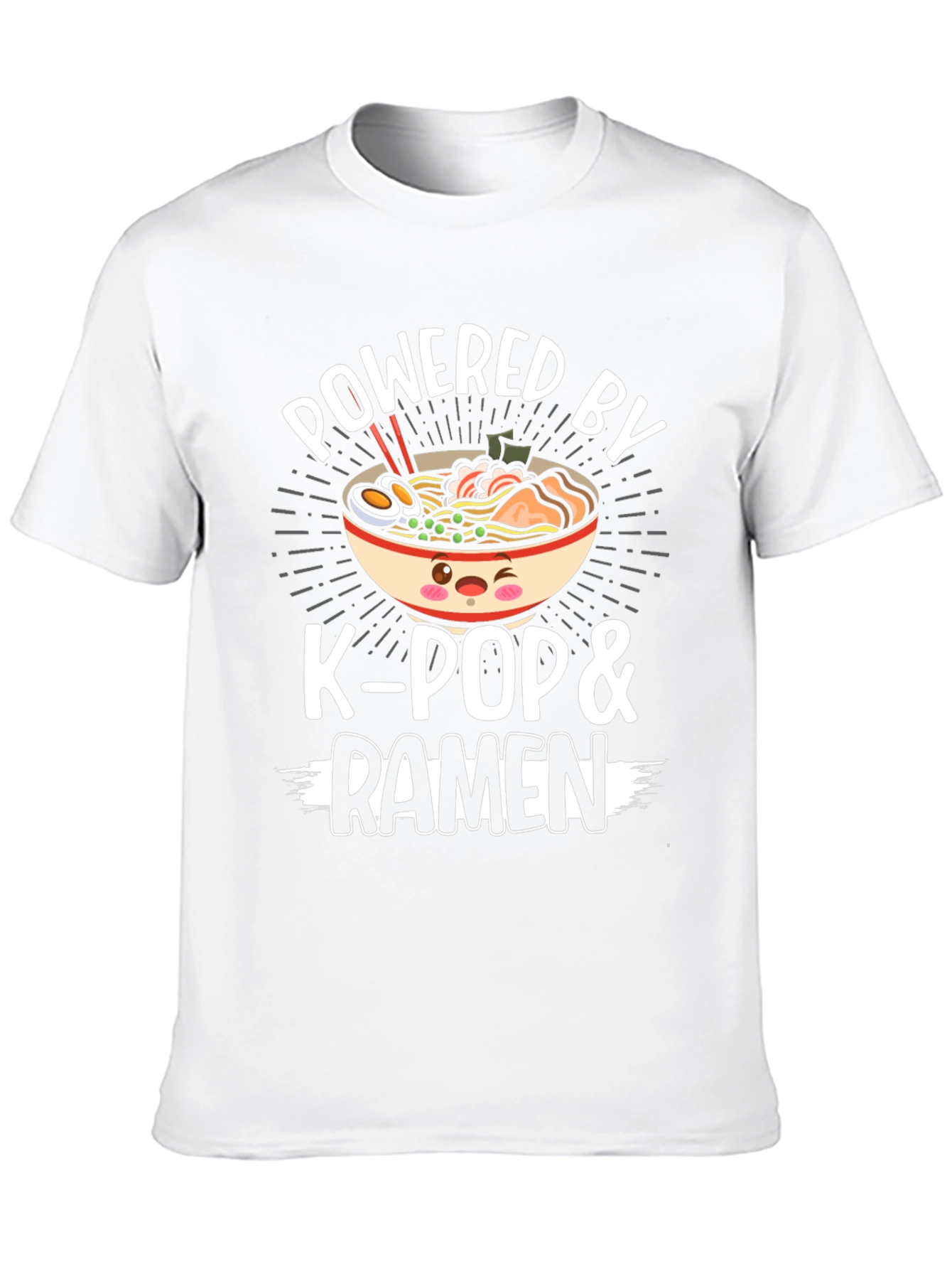 Powered by K-Pop & Ramen Black T-Shirt