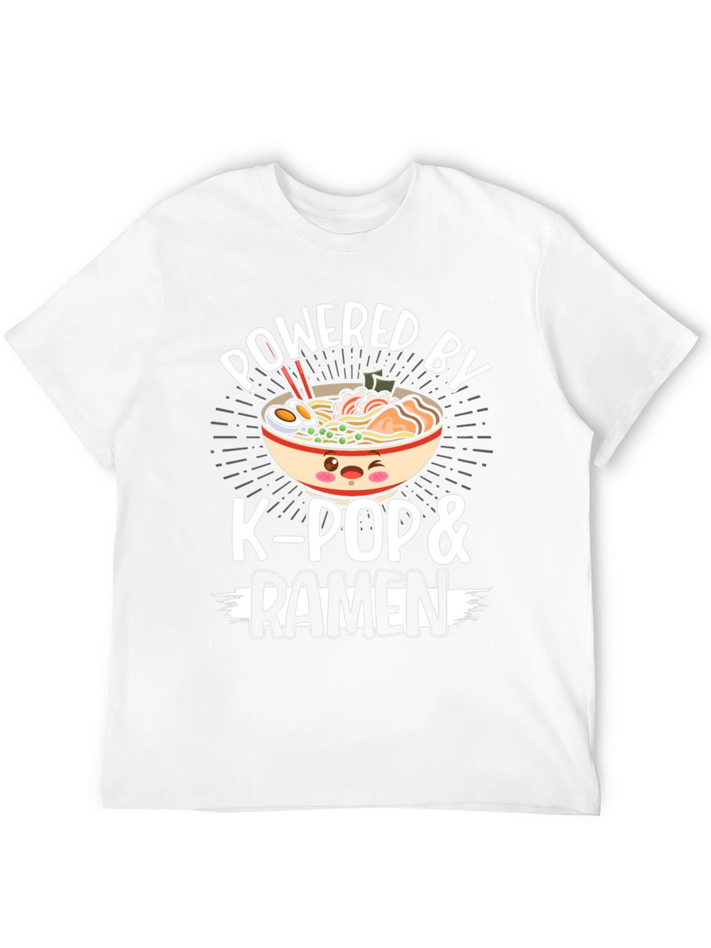 Powered by K-Pop & Ramen Black T-Shirt