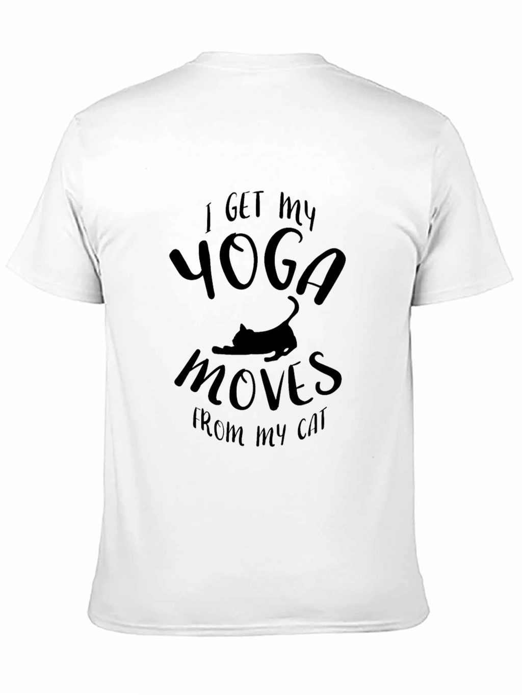 Yoga Moves Cat T-Shirt - Black Novelty Tee