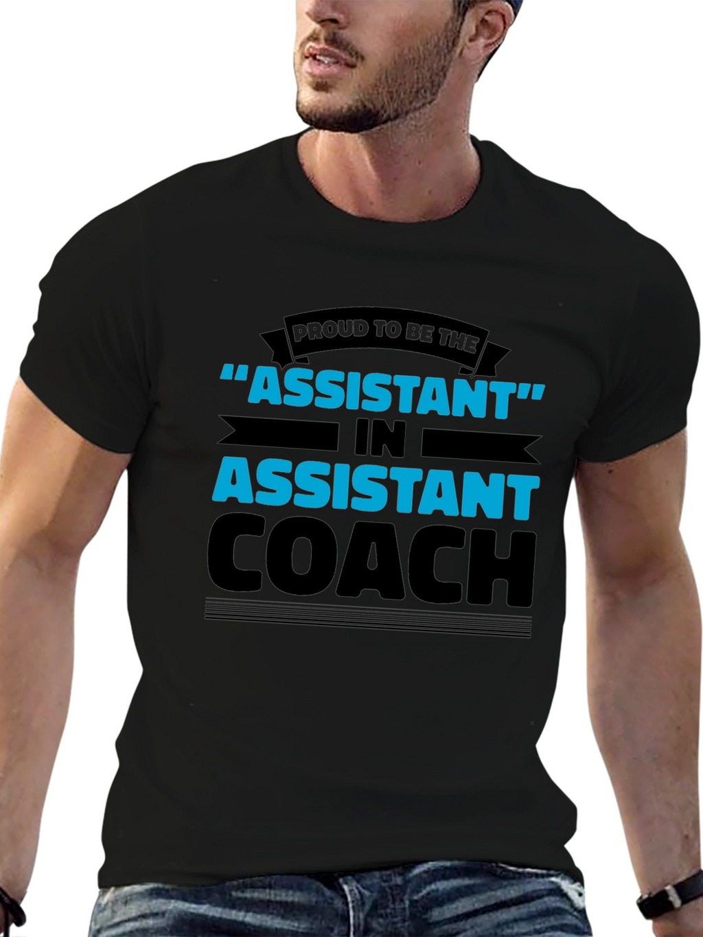 Proud Assistant Coach Black T-Shirt