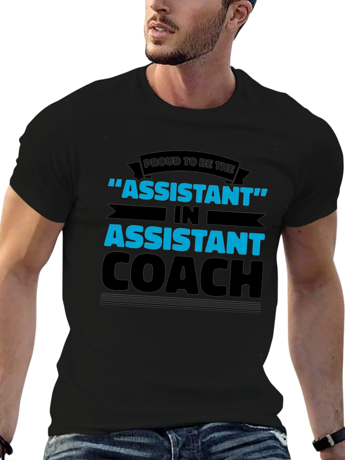 Proud Assistant Coach Black T-Shirt