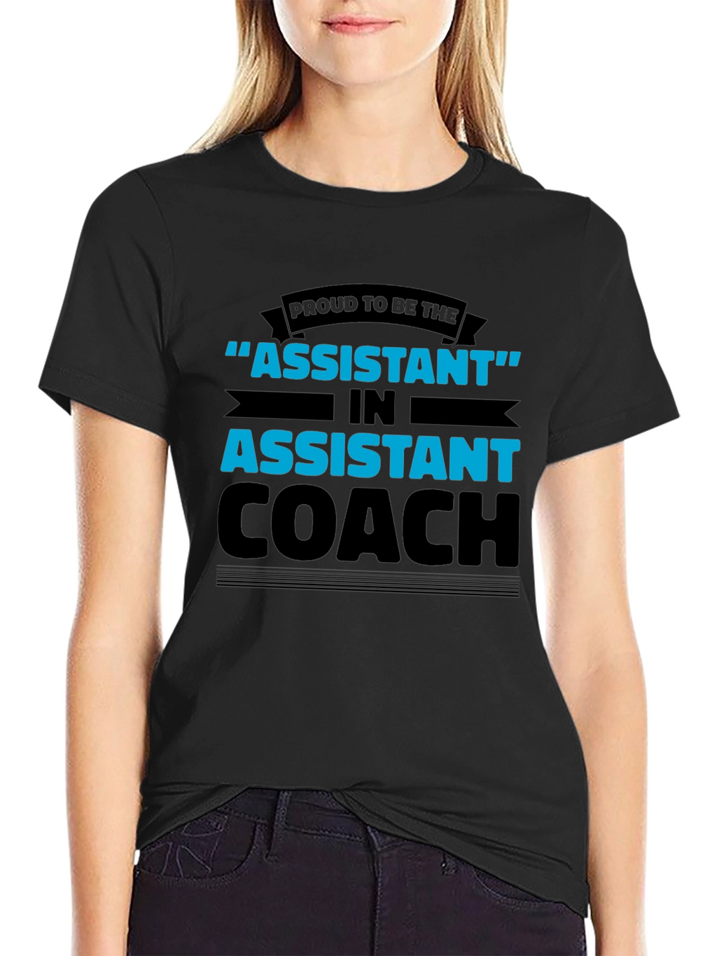 Proud Assistant Coach Black T-Shirt