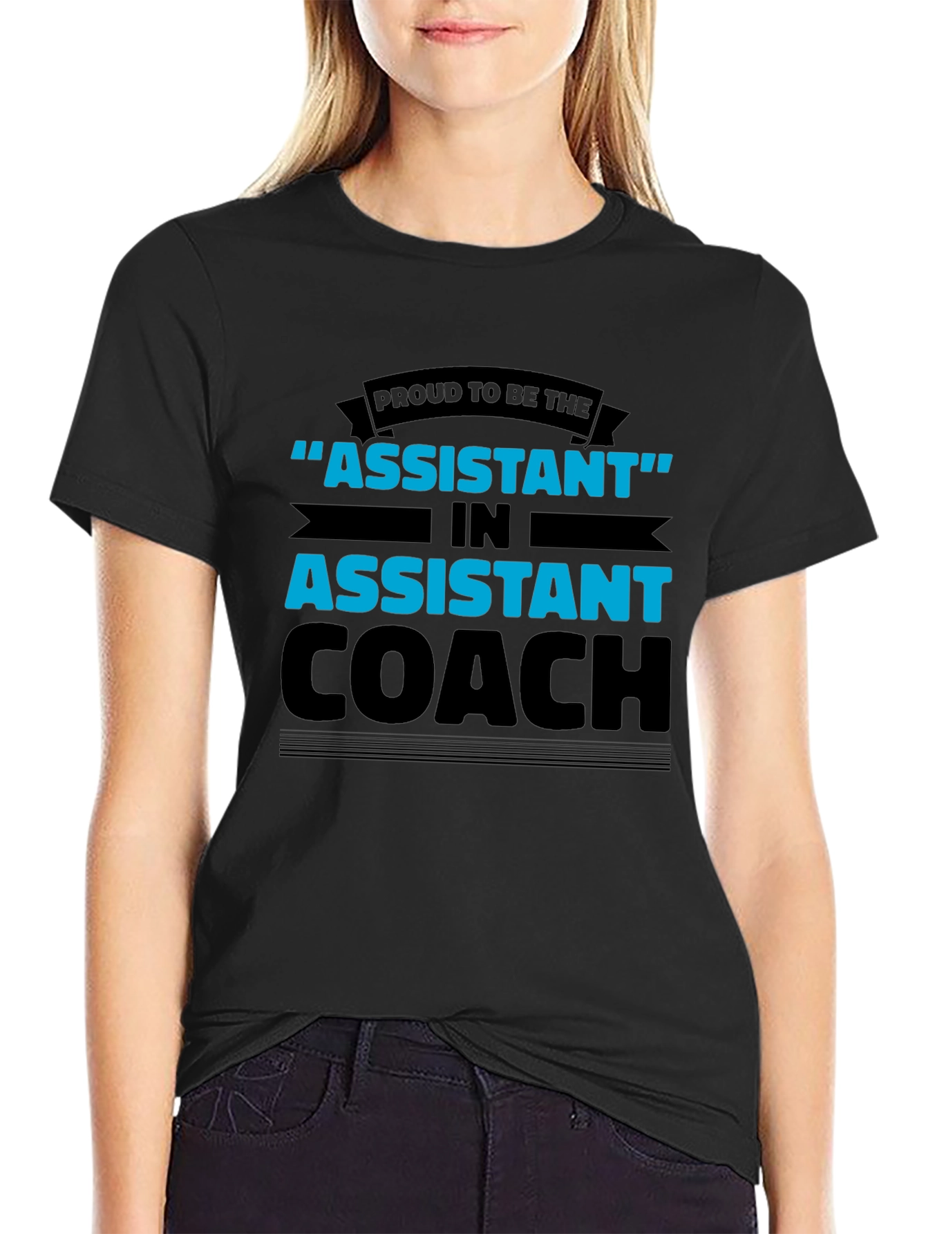 Proud Assistant Coach Black T-Shirt
