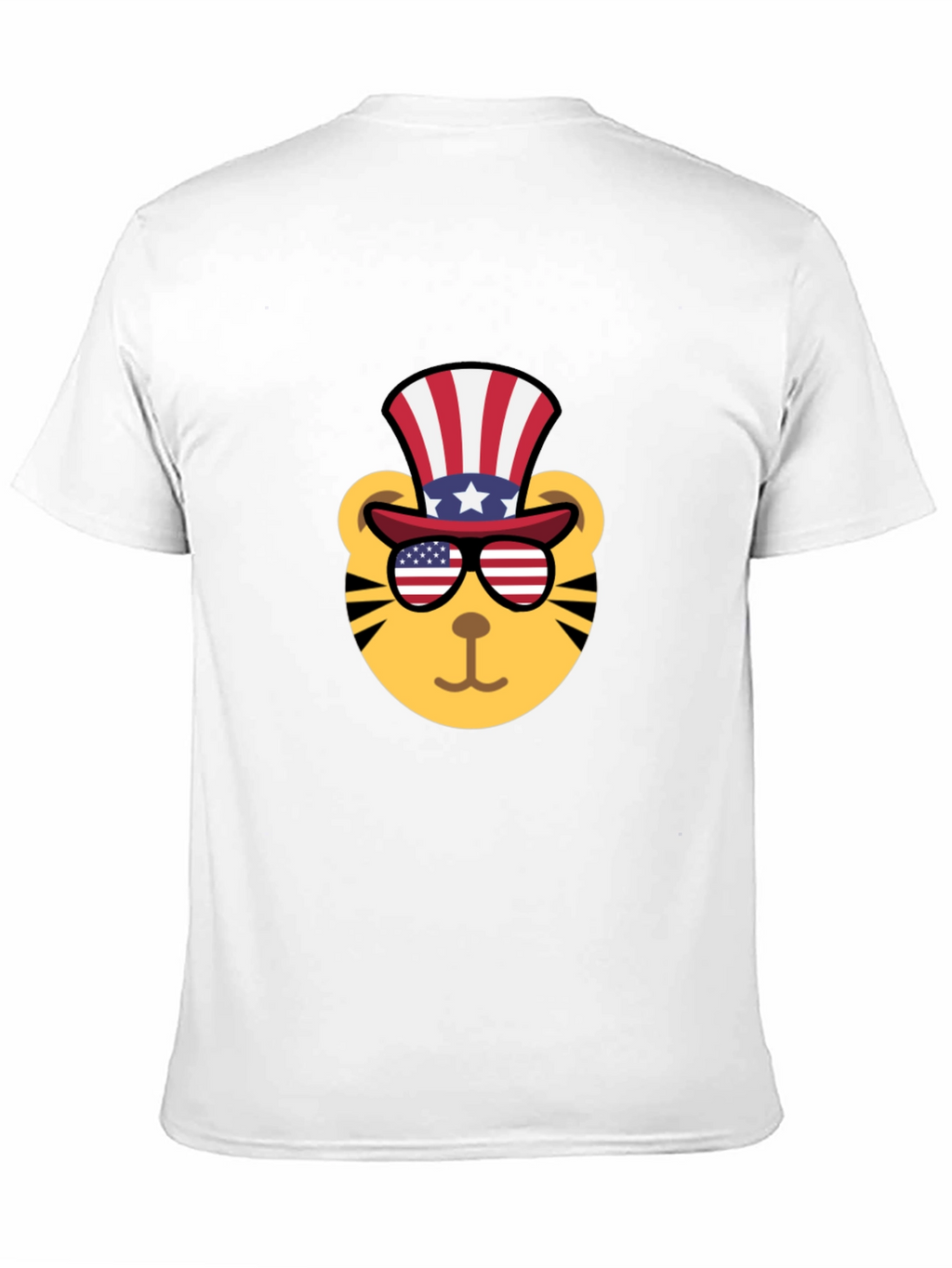 Patriotic Tiger Graphic Tee - Mens Black T-Shirt
