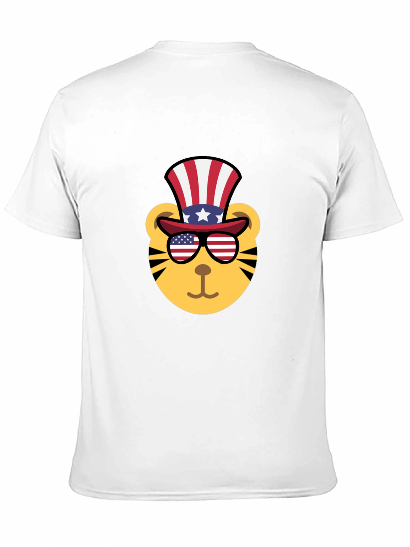 Patriotic Tiger Graphic Tee - Mens Black T-Shirt