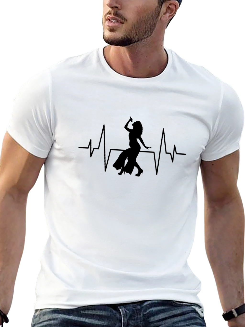 Belly Dance Heartbeat Tee - Cool Graphic T-Shirt