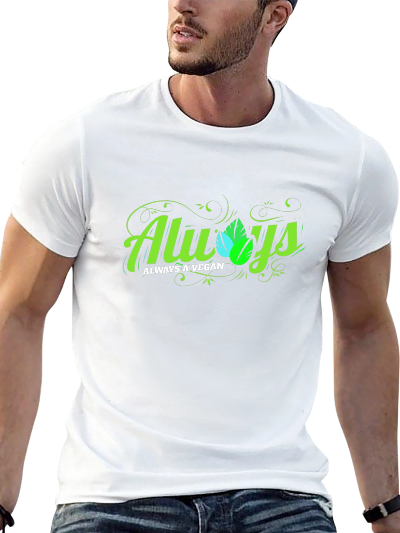 Always A Vegan Graphic T-Shirt - Black