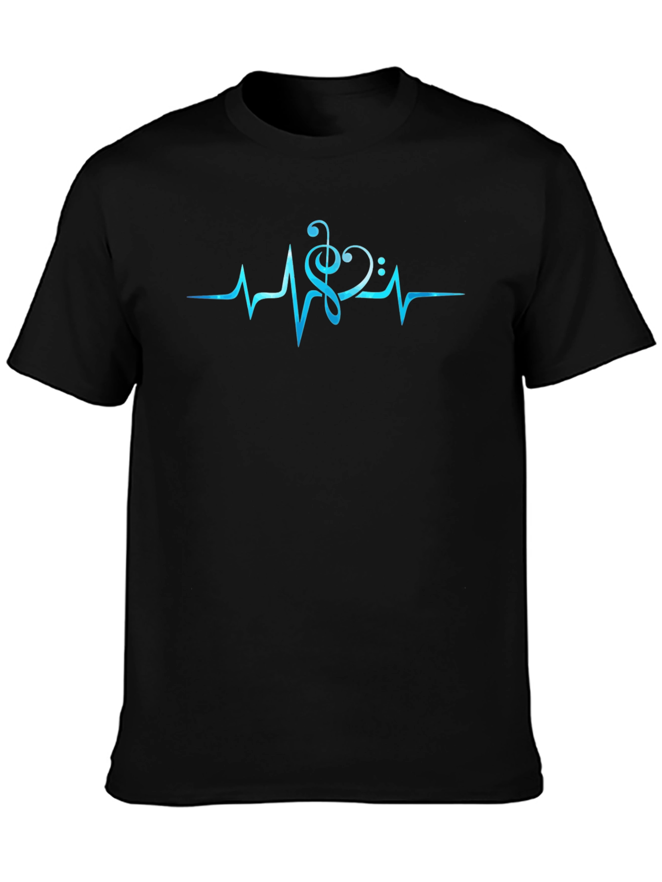 Music Heartbeat T-Shirt - Black