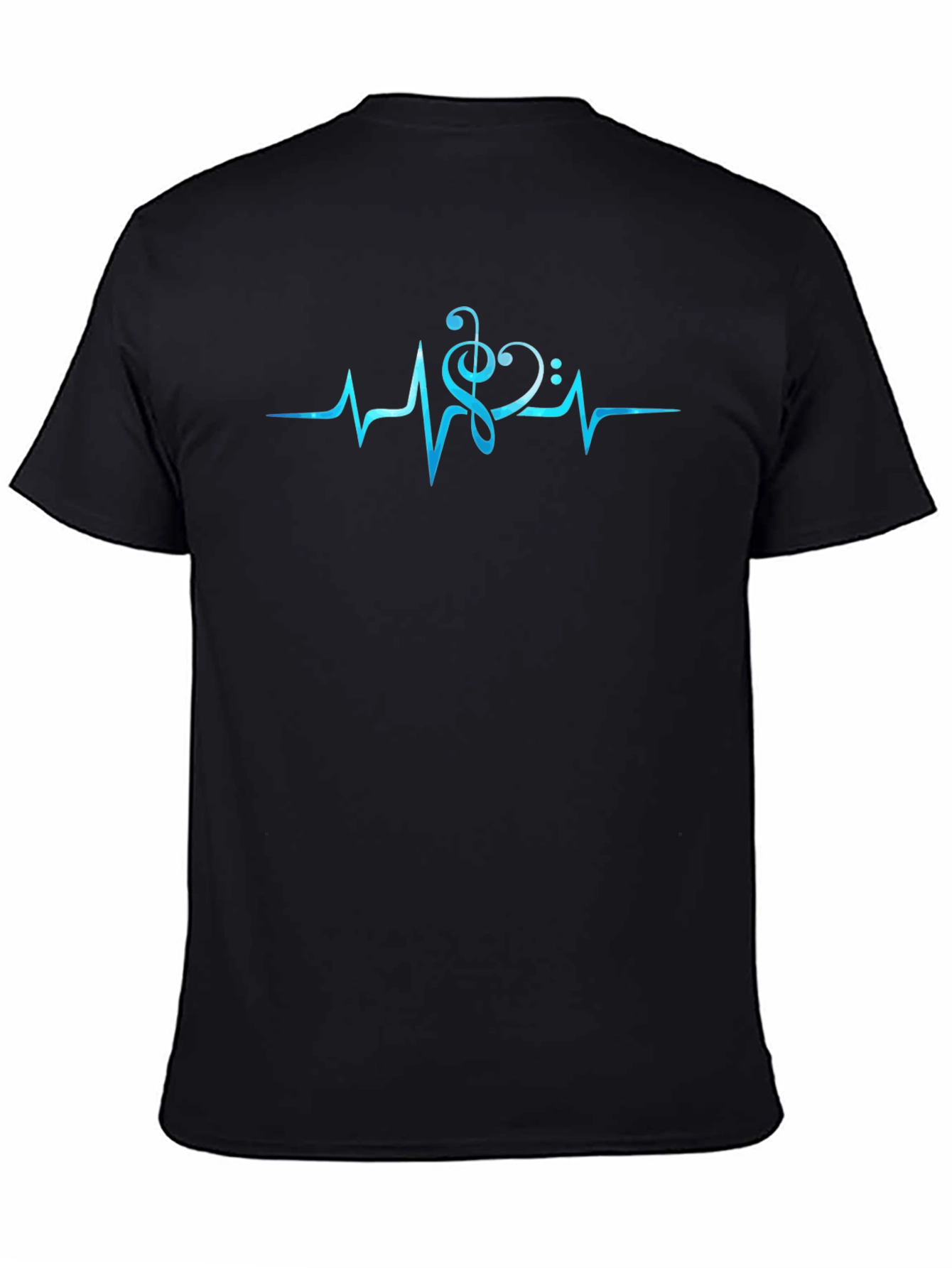Music Heartbeat T-Shirt - Black