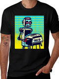 Robot Grilling T-Shirt - Novelty Graphic Tee