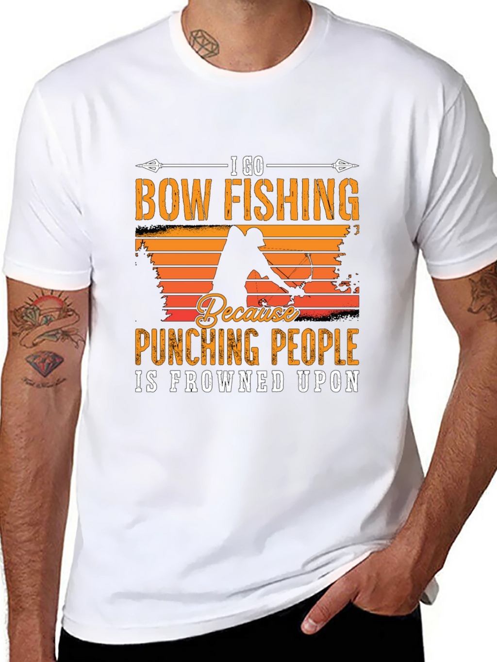 Bow Fishing T-Shirt: Punching People Is Frowned Upon