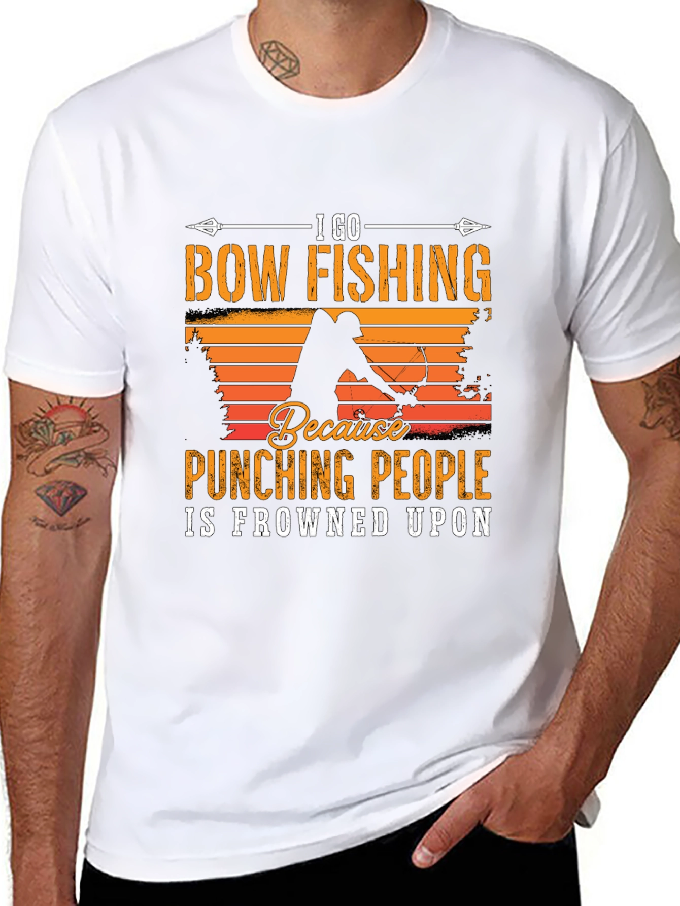 Bow Fishing T-Shirt: Punching People Is Frowned Upon