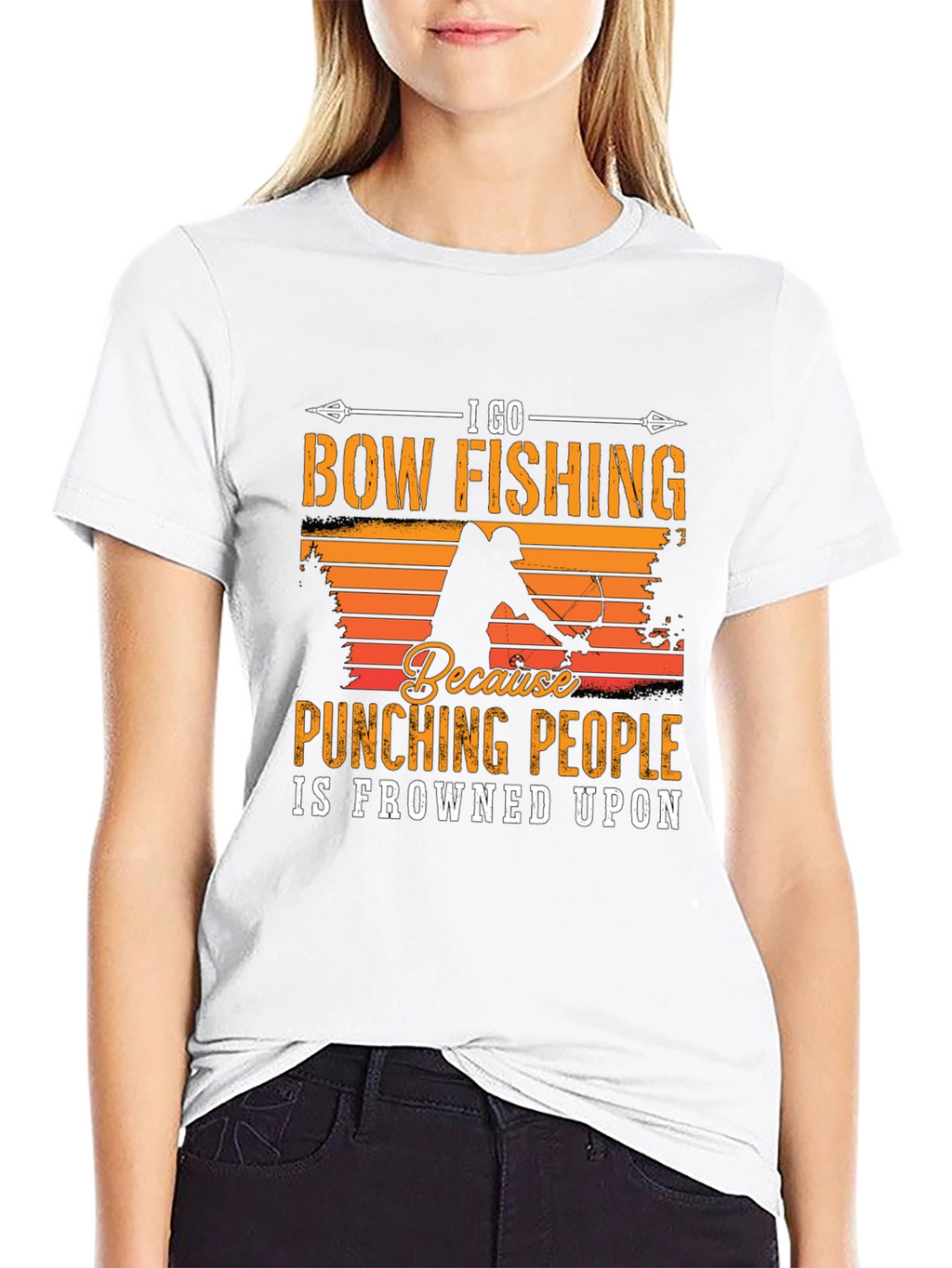Bow Fishing T-Shirt: Punching People Is Frowned Upon