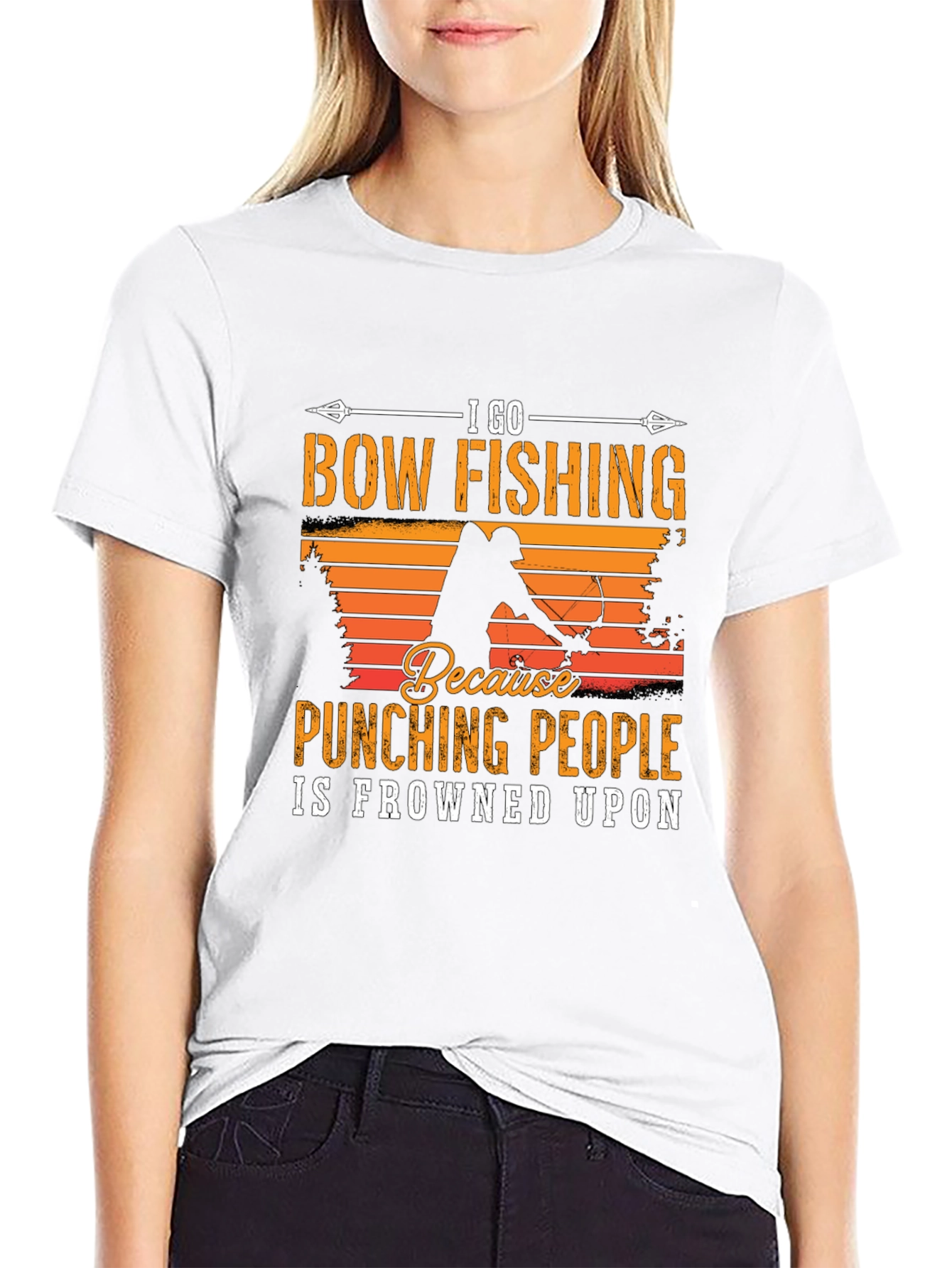 Bow Fishing T-Shirt: Punching People Is Frowned Upon