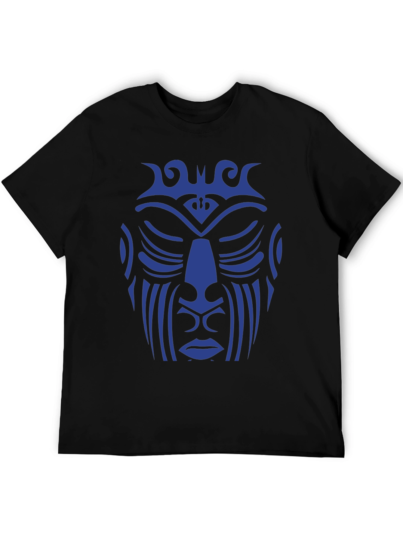 Tribal Face Graphic Tee - Unique Design