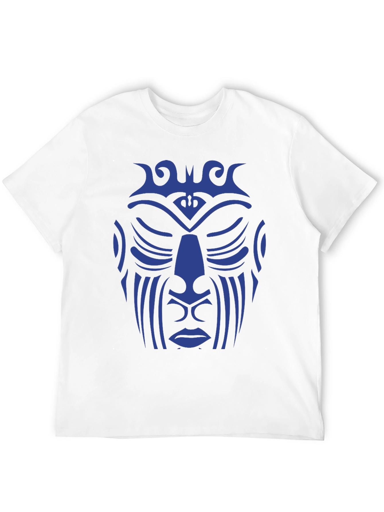 Tribal Face Graphic Tee - Unique Design