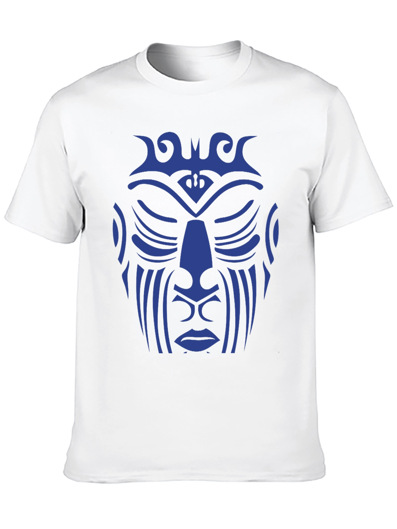 Tribal Face Graphic Tee - Unique Design