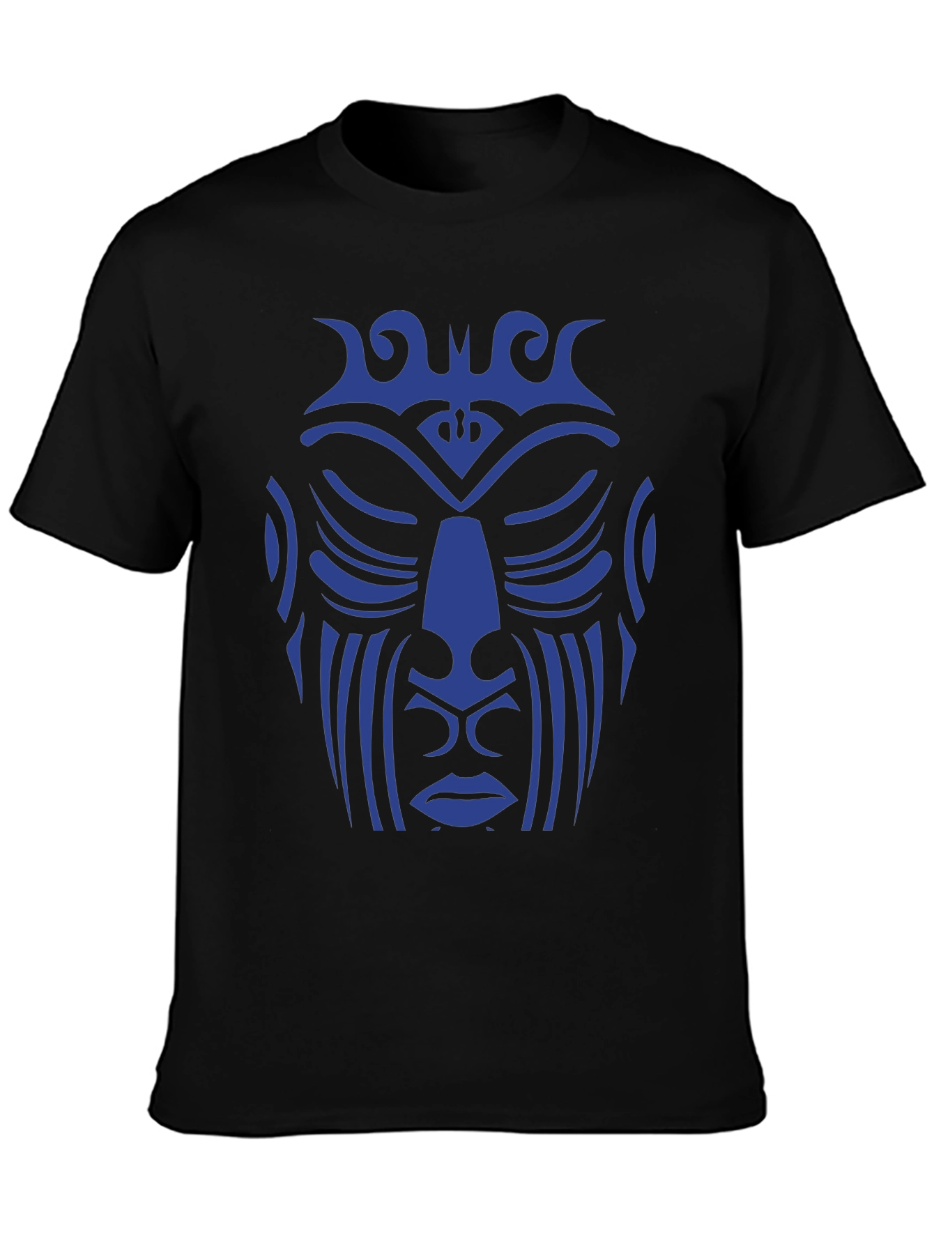 Tribal Face Graphic Tee - Unique Design