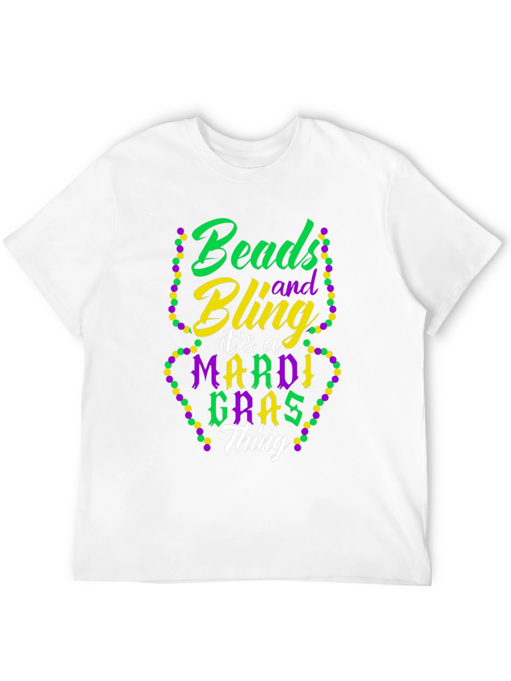 Mardi Gras Beads & Bling T-Shirt