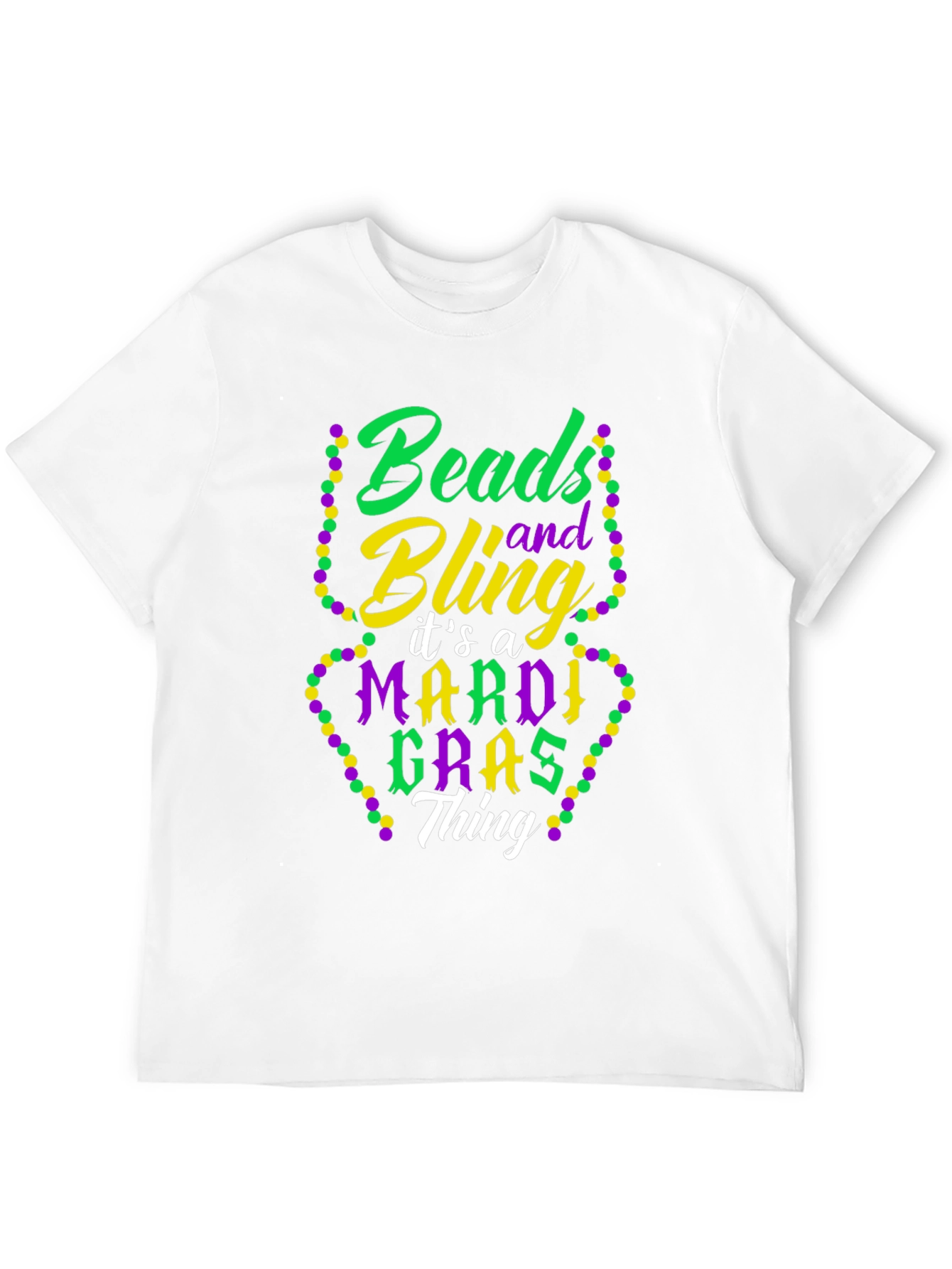Mardi Gras Beads & Bling T-Shirt
