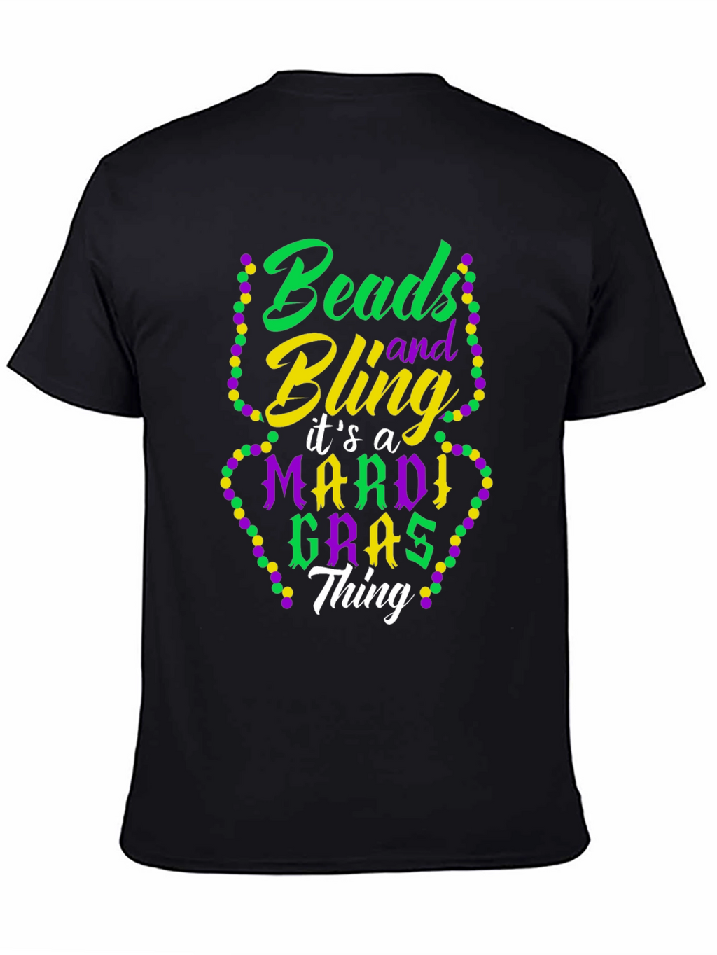 Mardi Gras Beads & Bling T-Shirt