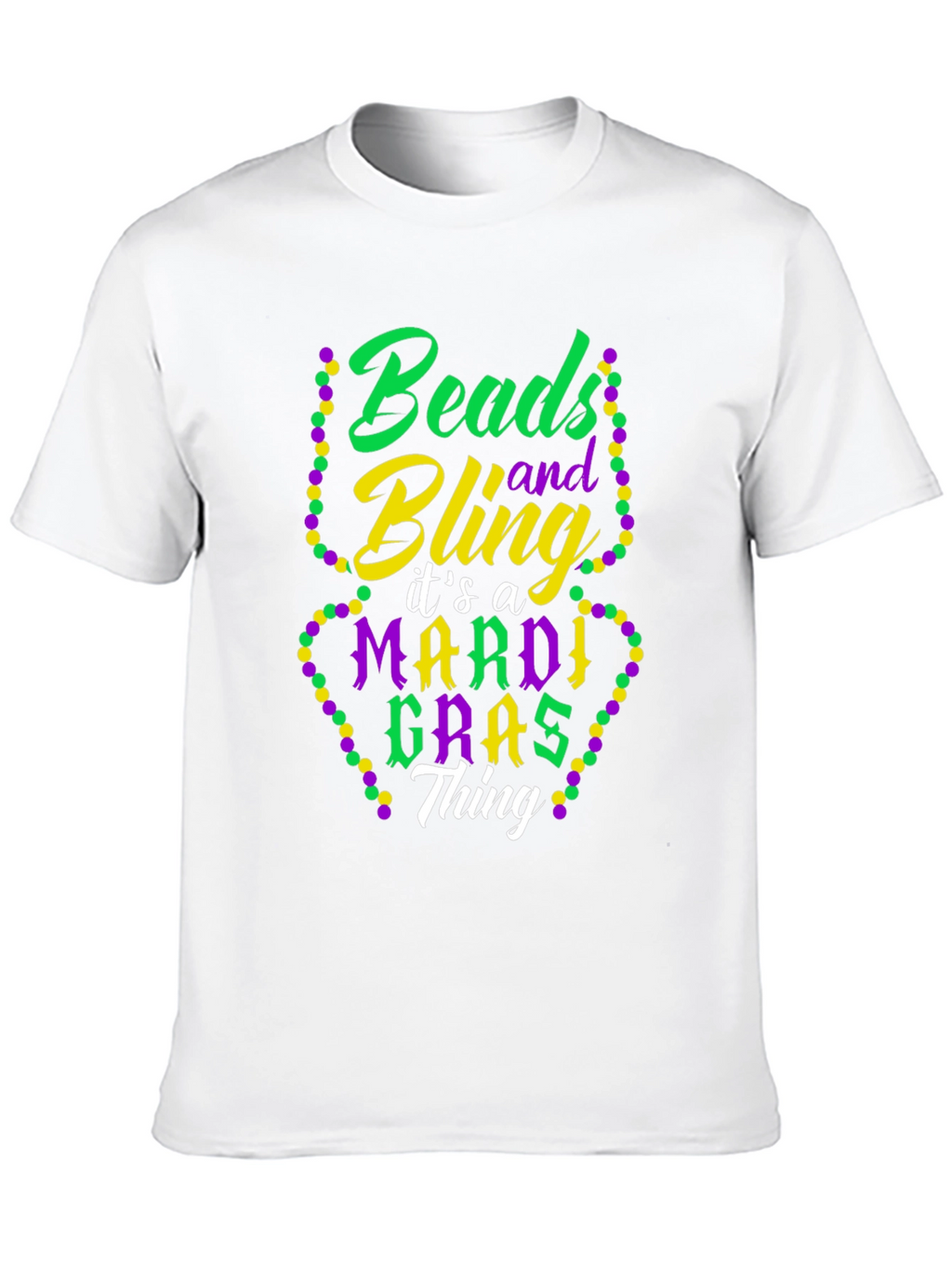 Mardi Gras Beads & Bling T-Shirt