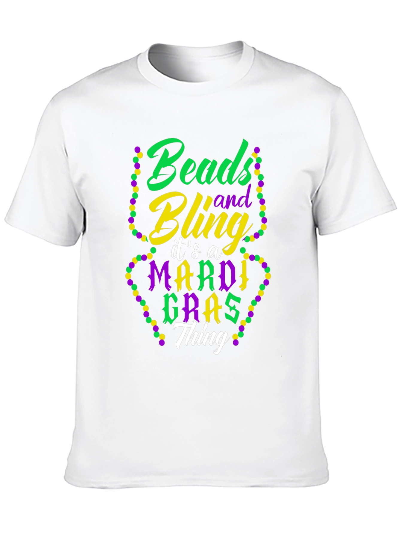 Mardi Gras Beads & Bling T-Shirt