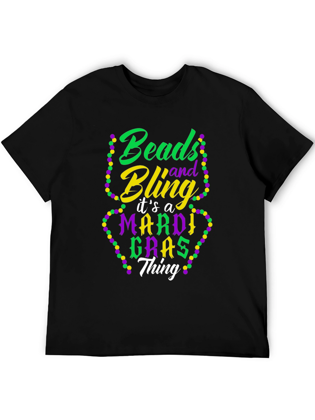 Mardi Gras Beads & Bling T-Shirt