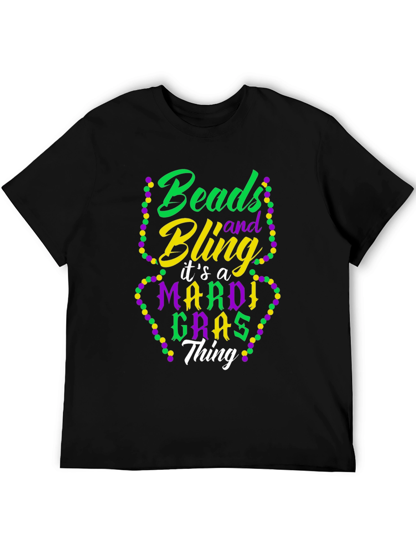 Mardi Gras Beads & Bling T-Shirt
