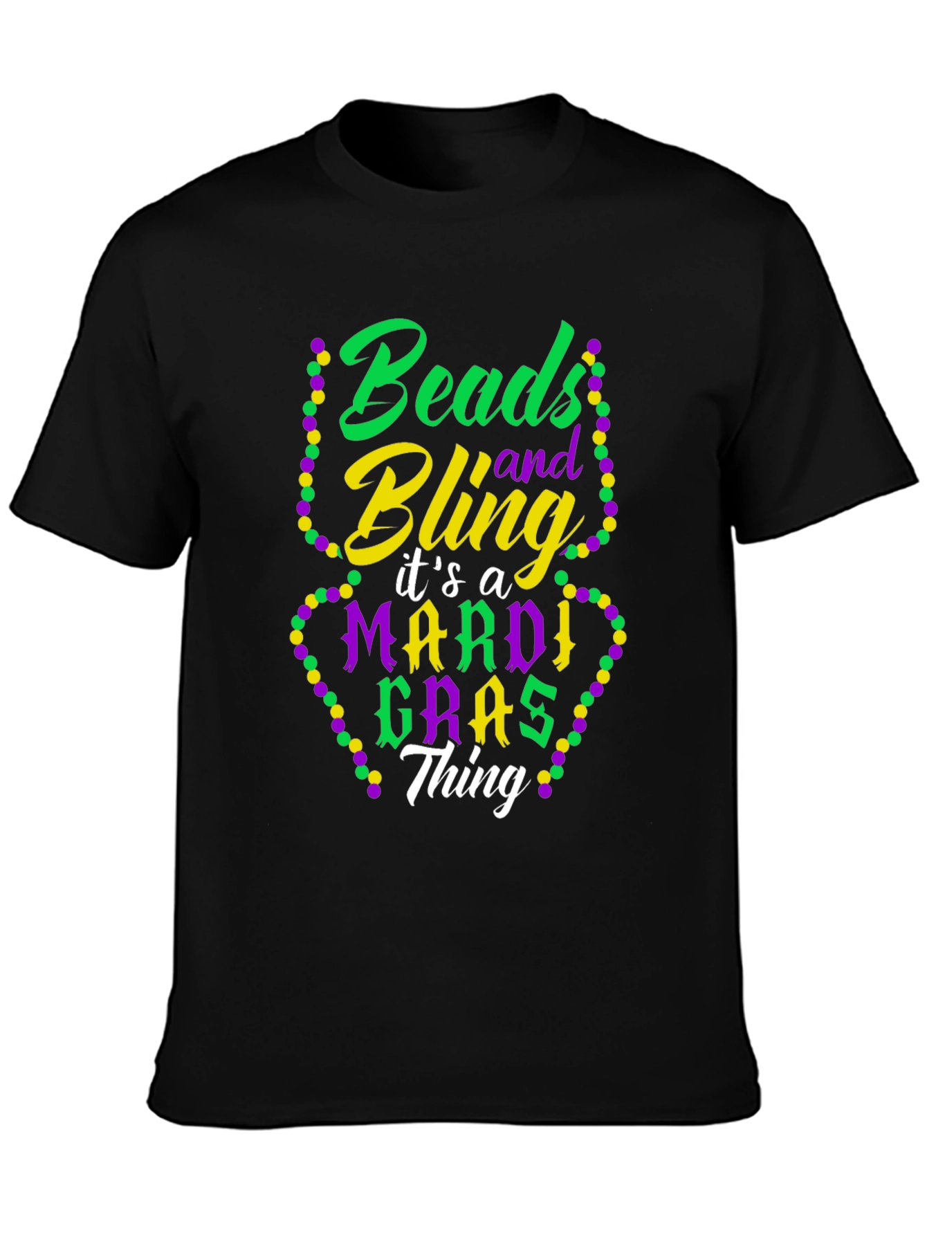 Mardi Gras Beads & Bling T-Shirt