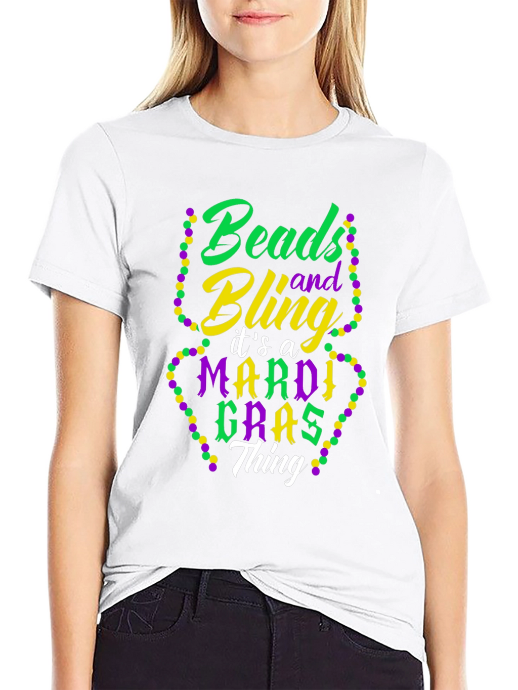 Mardi Gras Beads & Bling T-Shirt