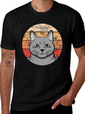 Grumpy Cat Sunset T-Shirt - Retro Style