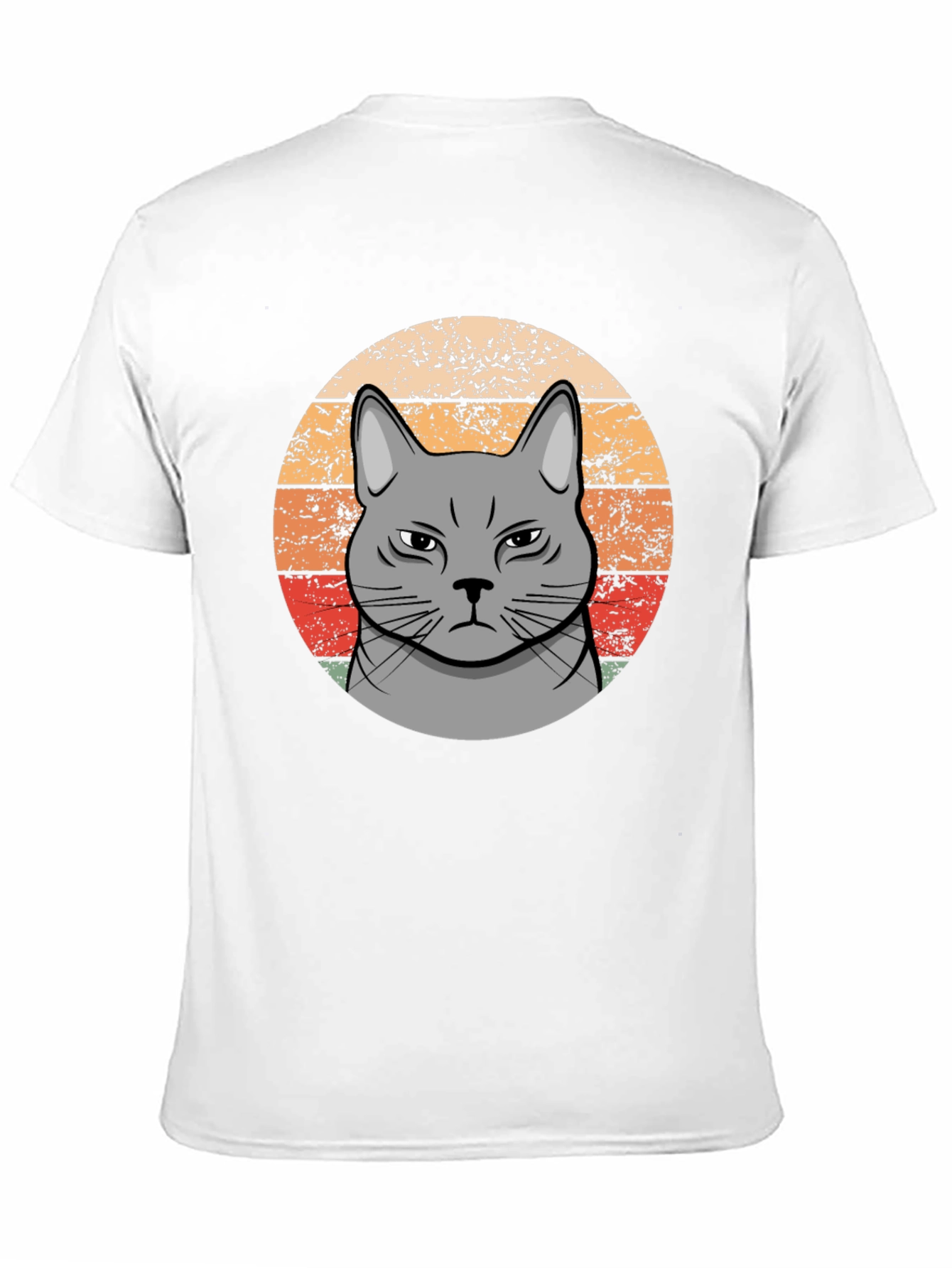 Grumpy Cat Sunset T-Shirt - Retro Style