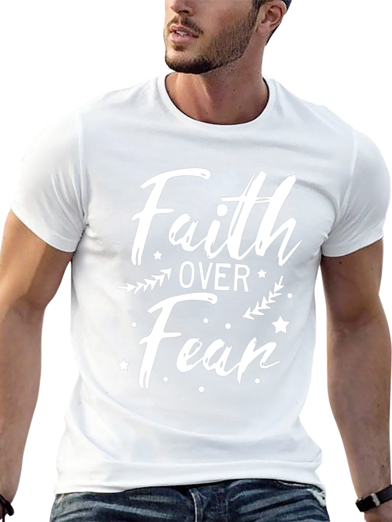 Faith Over Fear Graphic Tee - Black