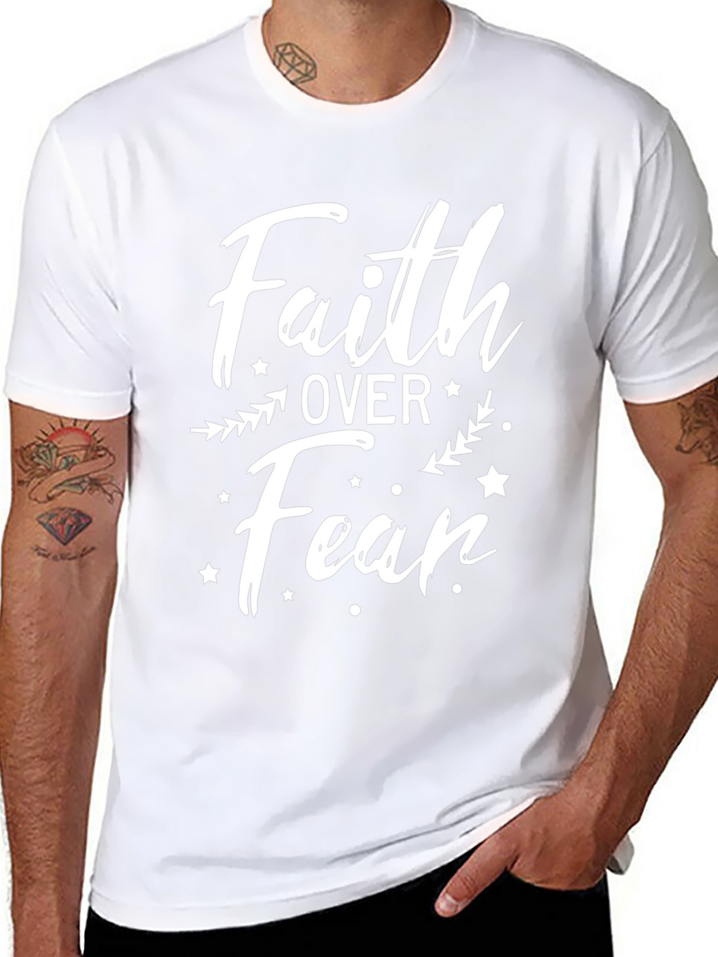 Faith Over Fear Graphic Tee - Black