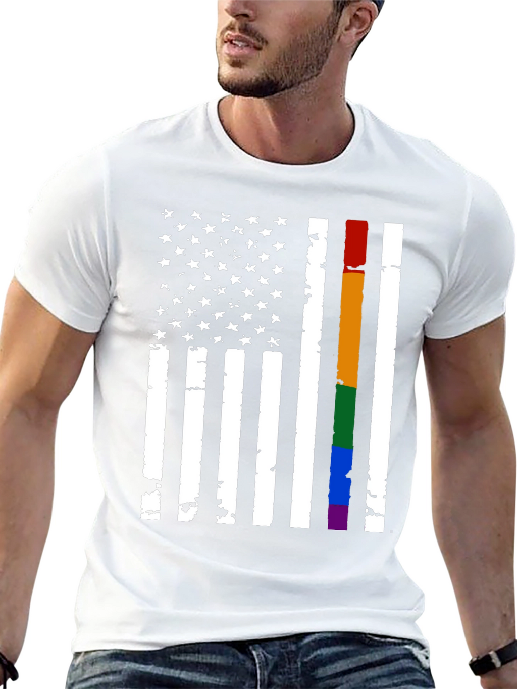 LGBT Pride American Flag T-Shirt