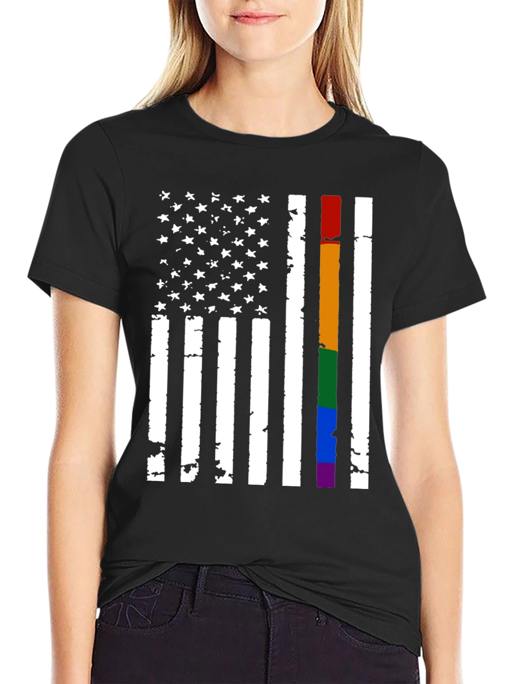 LGBT Pride American Flag T-Shirt