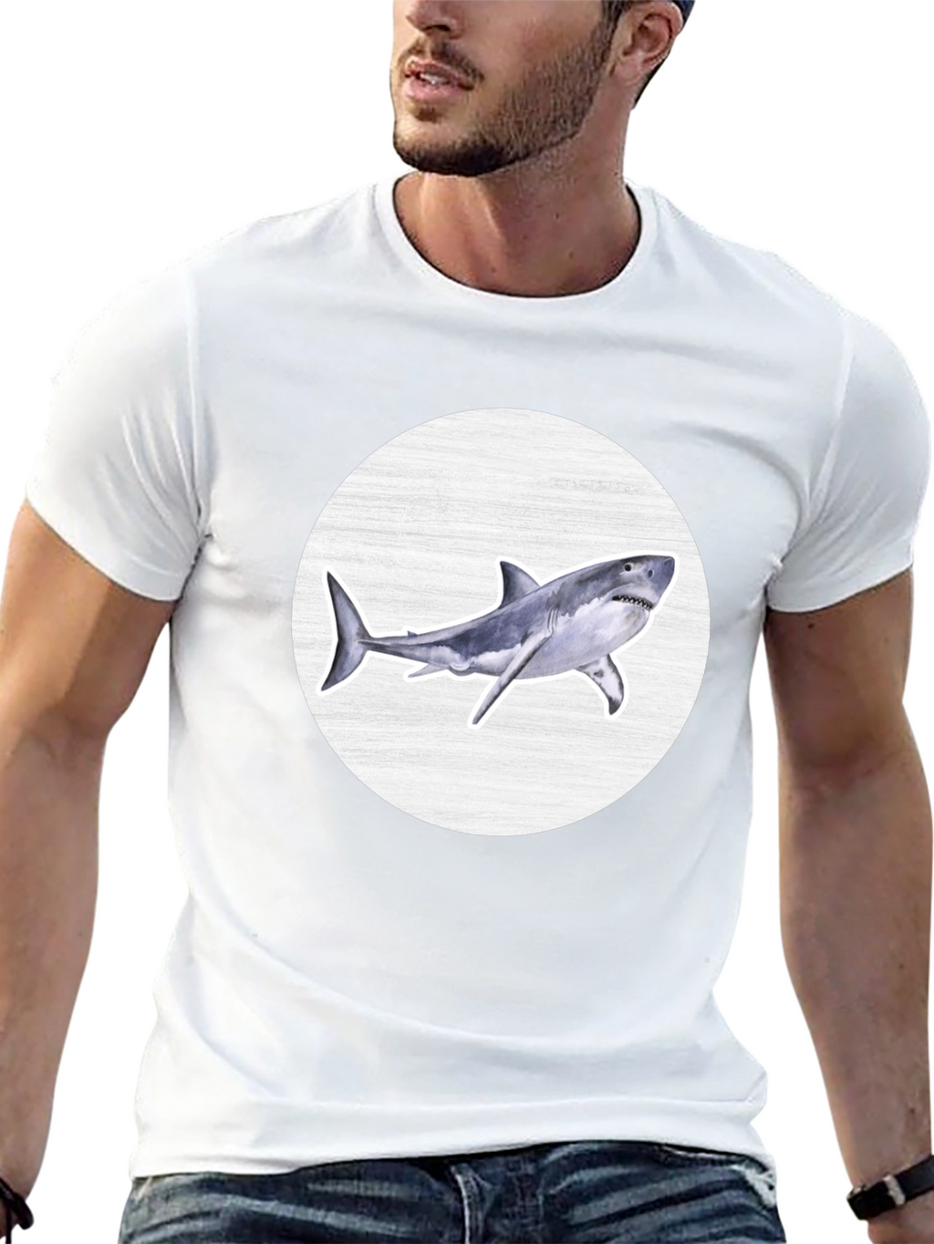 Shark Graphic T-Shirt - Mens Black Tee