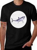 Shark Graphic T-Shirt - Mens Black Tee