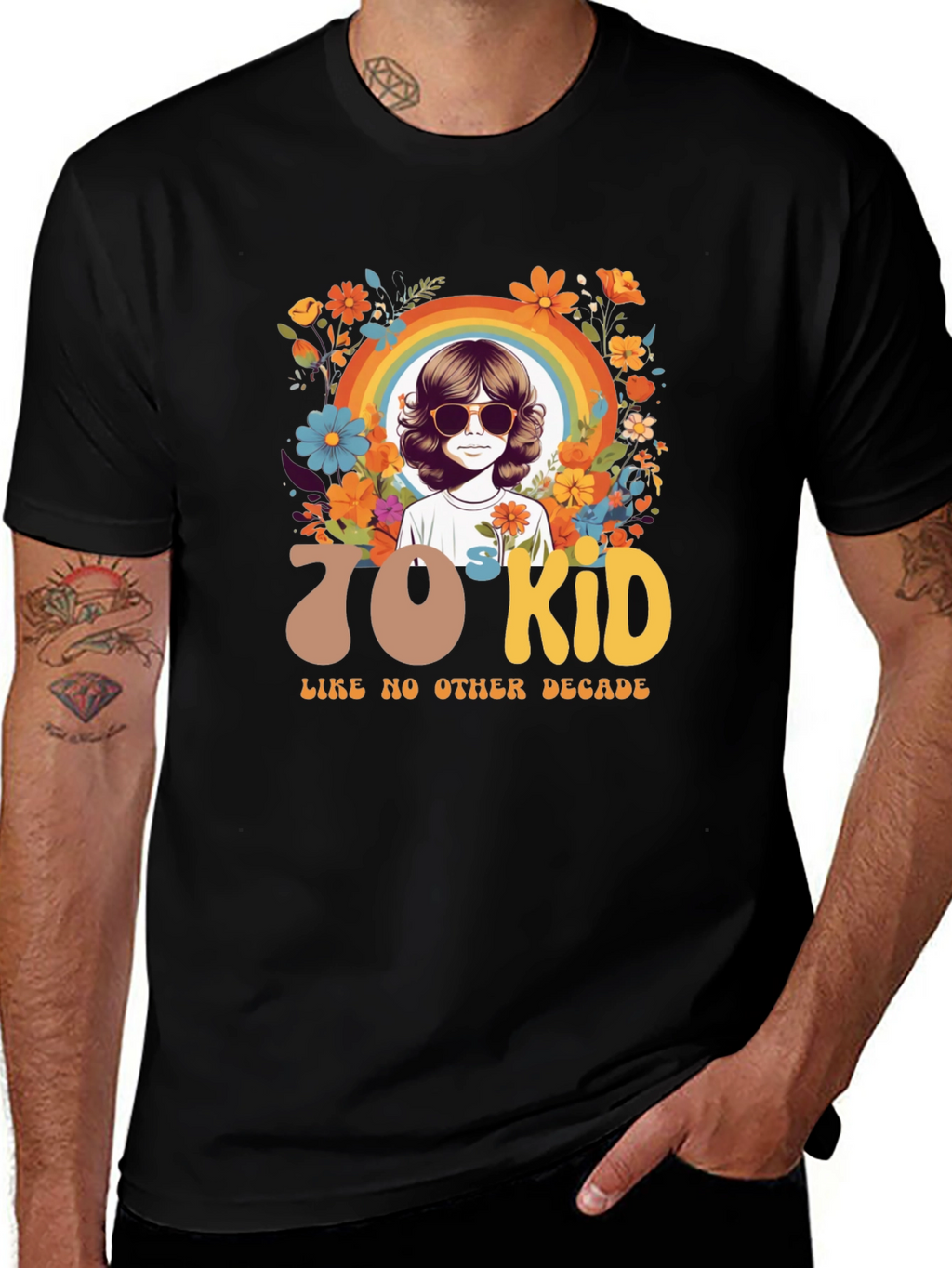70s Kid Graphic Tee - Retro Style