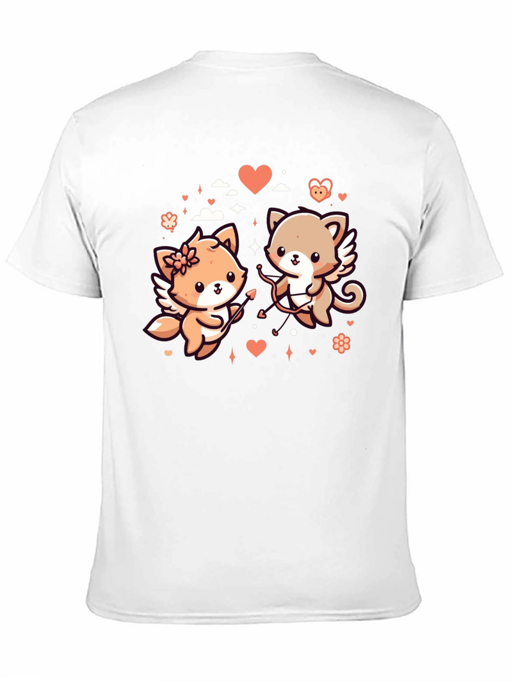 Valentines Day Cats Graphic T-Shirt
