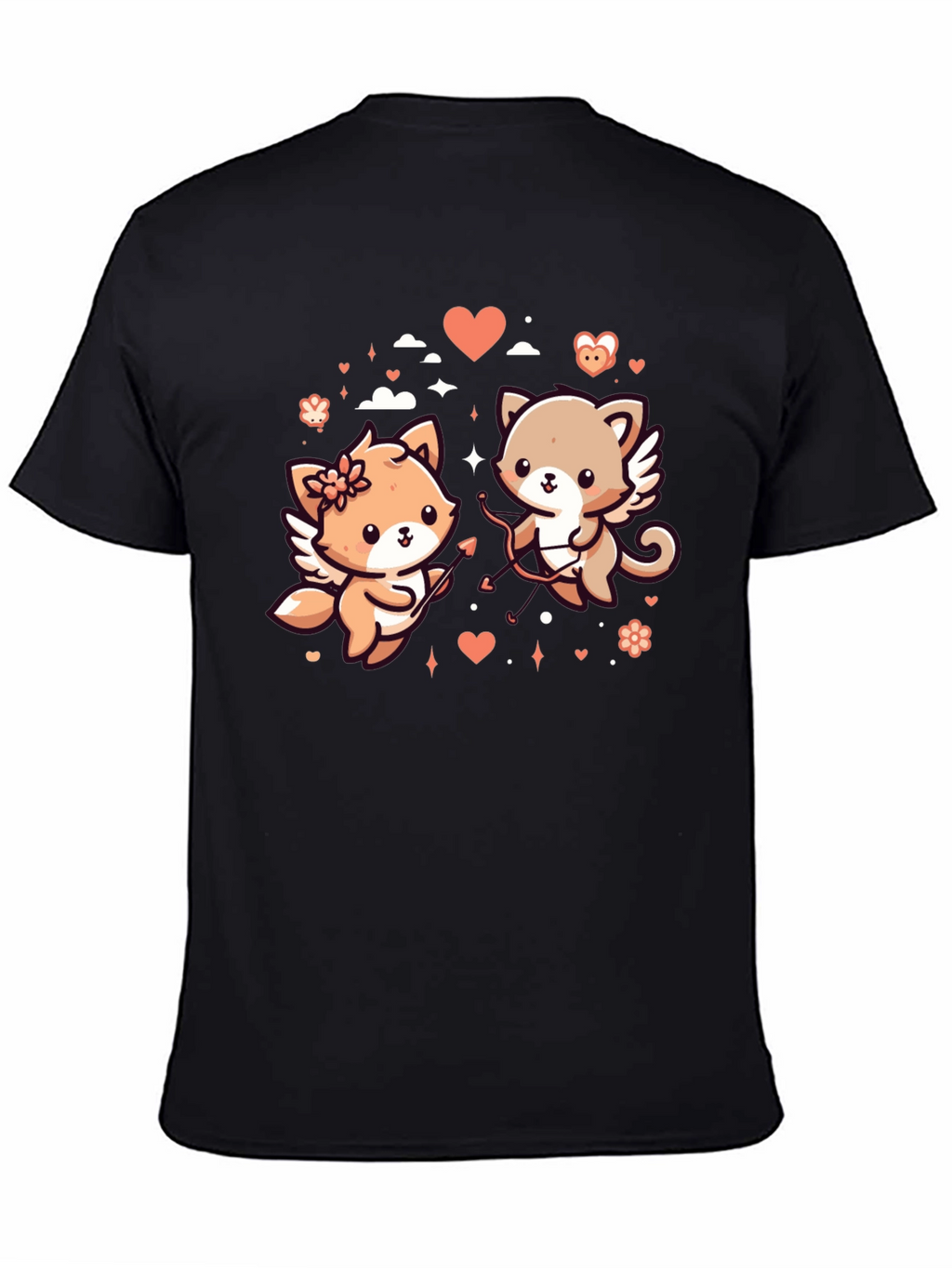 Valentines Day Cats Graphic T-Shirt