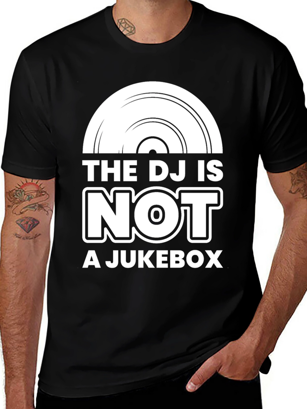 The DJ Is Not A Jukebox Black Graphic Tee