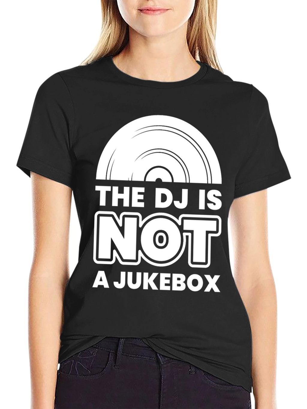 The DJ Is Not A Jukebox Black Graphic Tee